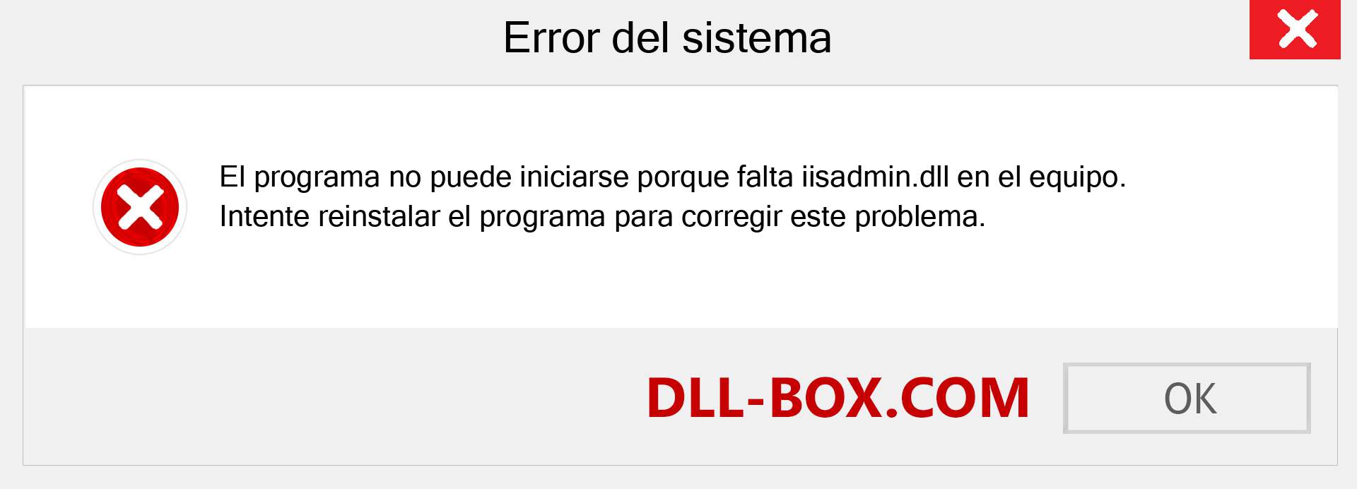 ¿Falta el archivo iisadmin.dll ?. Descargar para Windows 7, 8, 10 - Corregir iisadmin dll Missing Error en Windows, fotos, imágenes